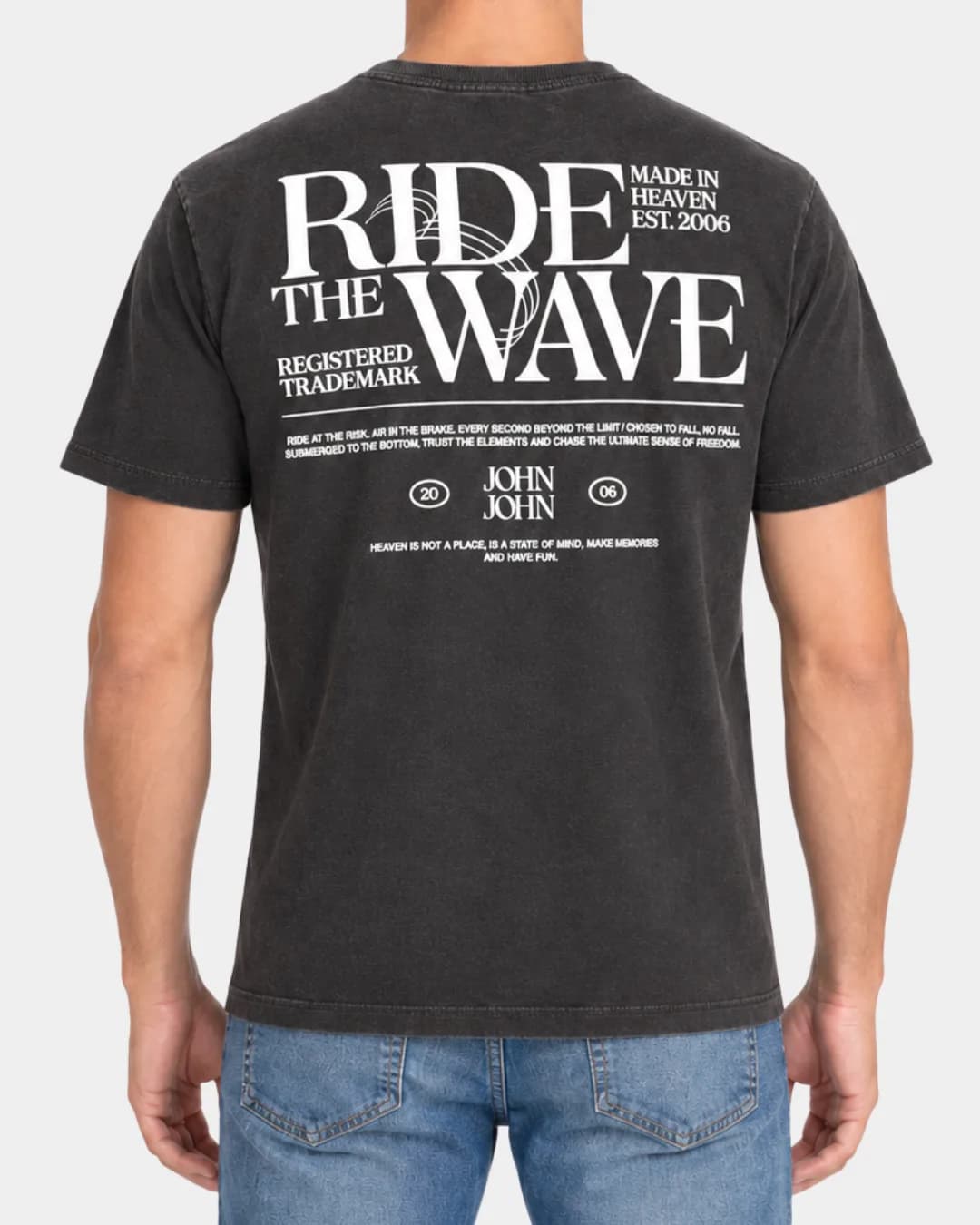 Camiseta John John Ride The Waves Stone Black